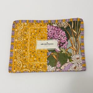 Agua Bendita Floral Zippered Makeup Accessories Pouch